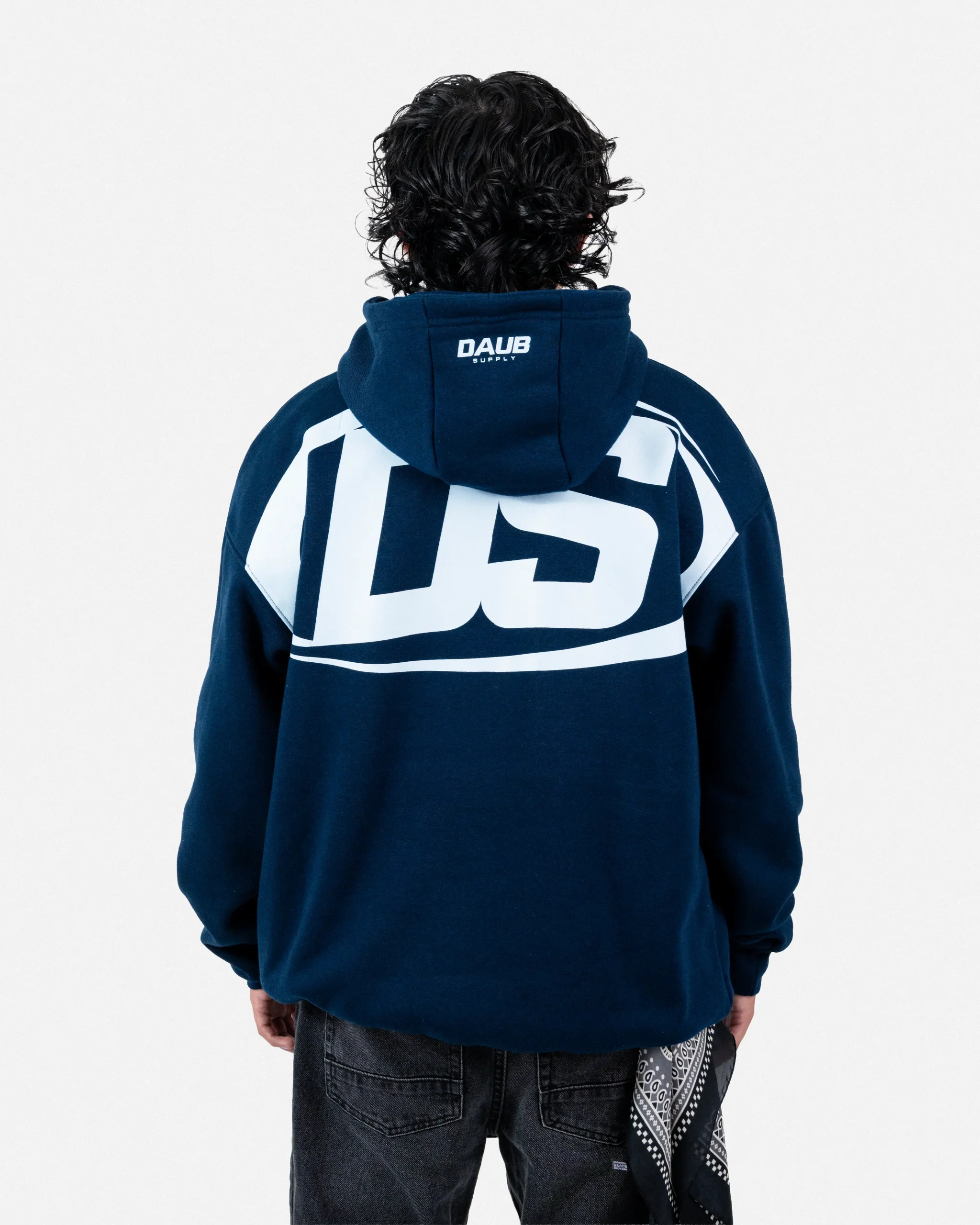 Dual Mark Hoodie Marino - Image 4