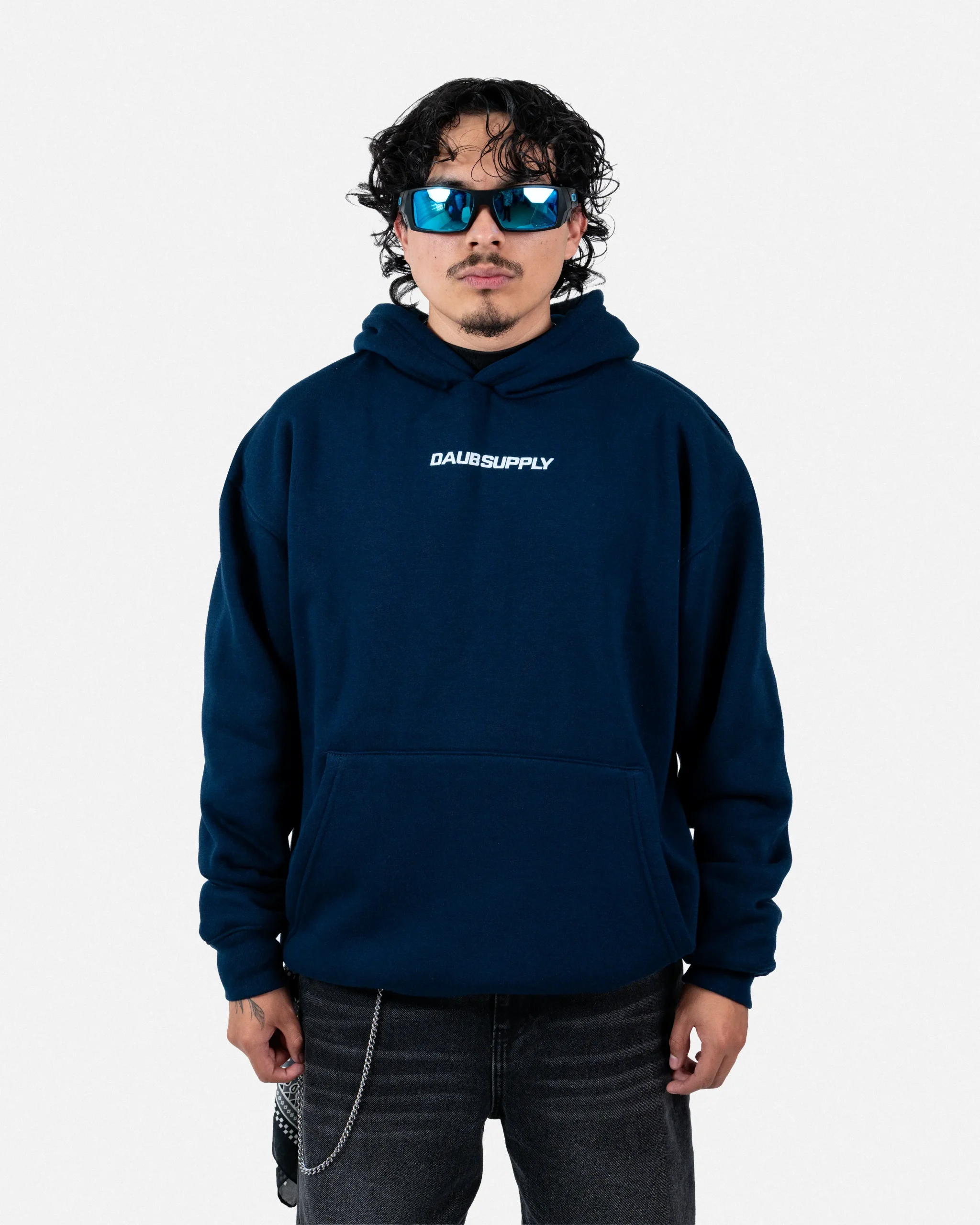 Dual Mark Hoodie Marino - Image 3